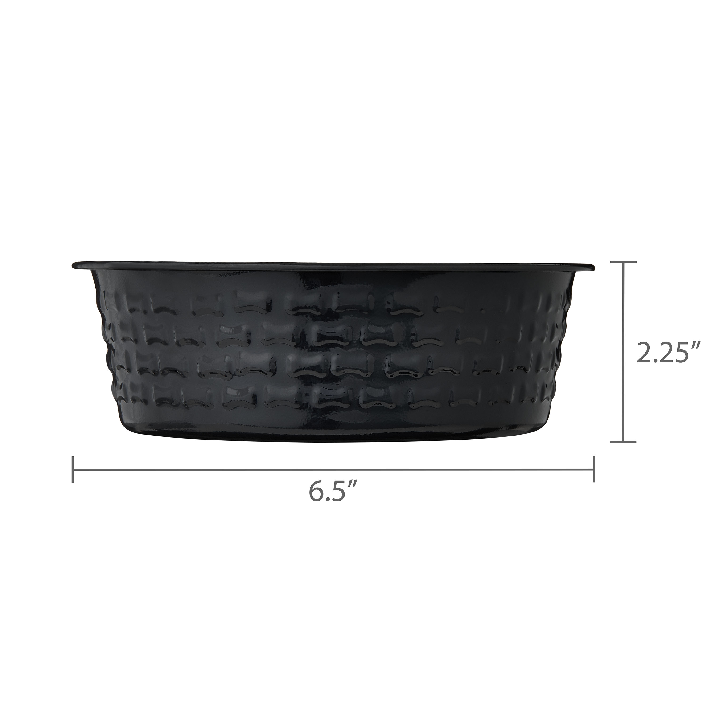 Vibrant Life Medium Stainless Steel Embossed Dog Bowl, Black Bones