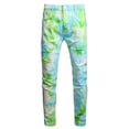 thumbnail image 1 of TIMIFIS Jeans pour Hommes Coupe Classique Régulière Jean en Coton Jeans Tendance Mode Micro Élastique Coupe Ajustée à Cordon Élastique Petit Jean à Jambe Droite-Greenfall, 1 of 1