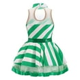 thumbnail image 2 of Zaldita Kids Girls Candy Cane Striped Tutu Dress Ballet Figure Skating Dresses Christmas Dance Green 10, 2 of 5