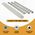 thumbnail image 4 of 16 Inch Chain Saw Guide Bar with 3Pcs Chains for 009 012 021 E180 MS180 MS190 MS250, 4 of 6