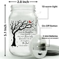 thumbnail image 3 of Memorial Mason Jar Light 2IMT Red Cardinal, regalo de condolencia, 3 of 8