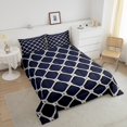 thumbnail image 4 of Erosebridal Stripe Bedding Sets Twin with Comforter, Geometry Abstract Duvet Insert, Ocean Decoration, Breathable 2 Pieces, 4 of 7
