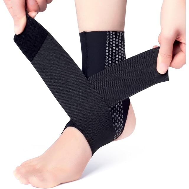 Hongkaii Ankle Brace, Adjustable Breathable Compression Ankle Support,for Men and Women with Sprained Ankles, Ankle Wrap Stabilizing Ligaments, Plantar Fasciitis Relief YD72-2051