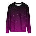thumbnail image 5 of ZUKMRJPC Women's Crewneck Sweatshirt Long Sleeve Fall Fashion Gradient Printing Pullover Tees Soft Loose Comfy for Casual Sport, 5 of 6