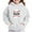 White, variant on Bnwani Toddler Hoodies Girls Long Sleeve Oversized Fleece Sweatshirt Cute Plain Tops Pullover