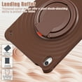 thumbnail image 5 of ELEHOLD Case for Apple iPad 10th Gen, Portable Hybrid Shockproof iPad Case with Pencil Holder & Hanging Ring Handle Rotatable Kickstand,Chocolate, 5 of 10