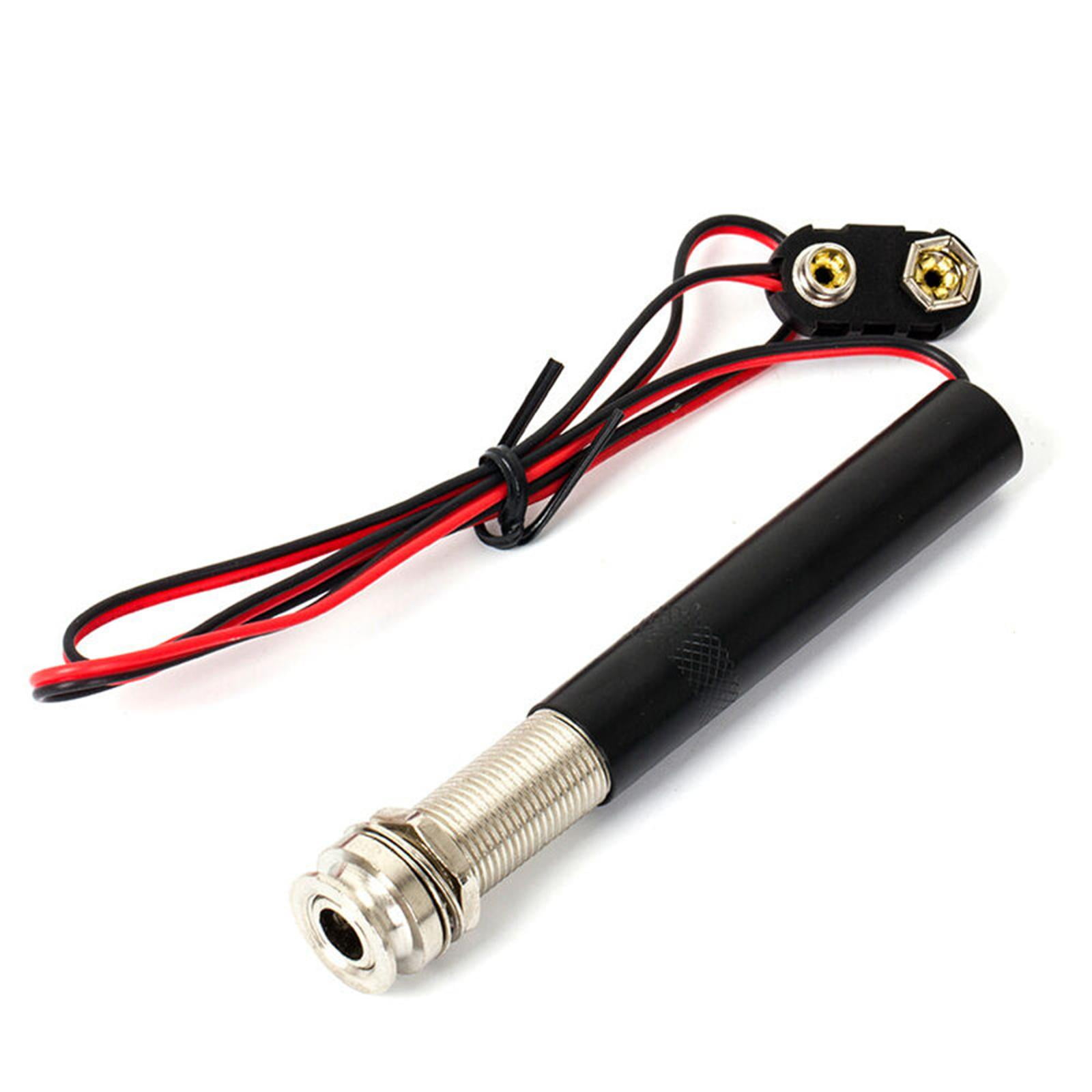 JIAHAOO Preamp Pickup Kit for Endpin Acoustic Guitar Piezo Jack No Tuning Metal Durable String Friendly