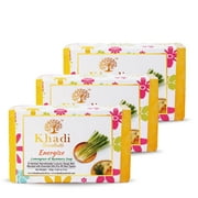 Khadi Sanskriti Pack Of 3 Energize Herbal Soap | With Lemongrass, Rosemary-125g