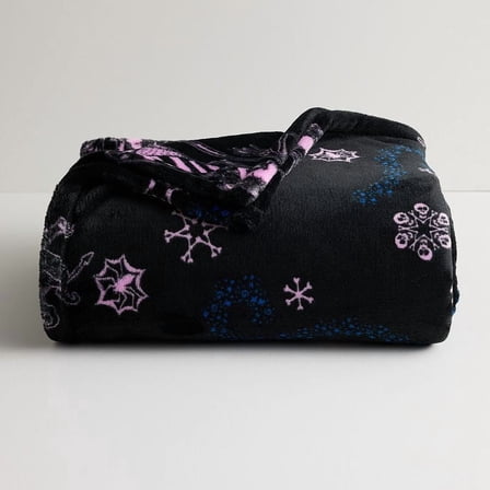 Disney's Nightmare before Christmas Holiday Oversized Supersoft Plush Throw Blanket 60in X72in