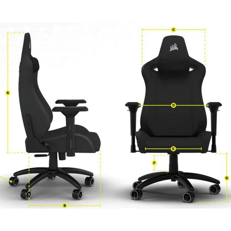 Corsair TC200 Soft Chair Gaming Fabric CF9010049WW Black/Black