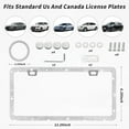 thumbnail image 6 of Bling Car License Plate Frames for Women 2 Pack, Push to Start Button, Car Accessories, 6 of 6