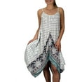 thumbnail image 3 of Peach Couture Womens Gypsy Fashion Handkerchief Hem Spaghetti Strap Tunic Dress, 3 of 3