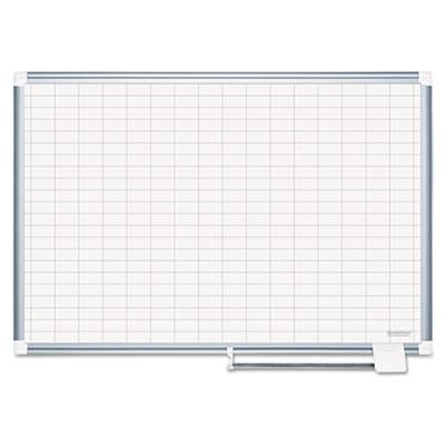 Plus Magnetic Total Erase Porcelain - MasterVision Grid Platinum Plus Magnetic Porcelain Dry Erase Board