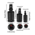thumbnail image 5 of TAPDRA Precision Machined Swivel Joint Sockets for Automotive Mechanical Bicycle Maintenance 1/4 3/8 1/2 Inch Black Steel, 5 of 10