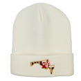 thumbnail image 5 of Maryland State Flag Map Embroidered Long Beanie - White OSFM, 5 of 5
