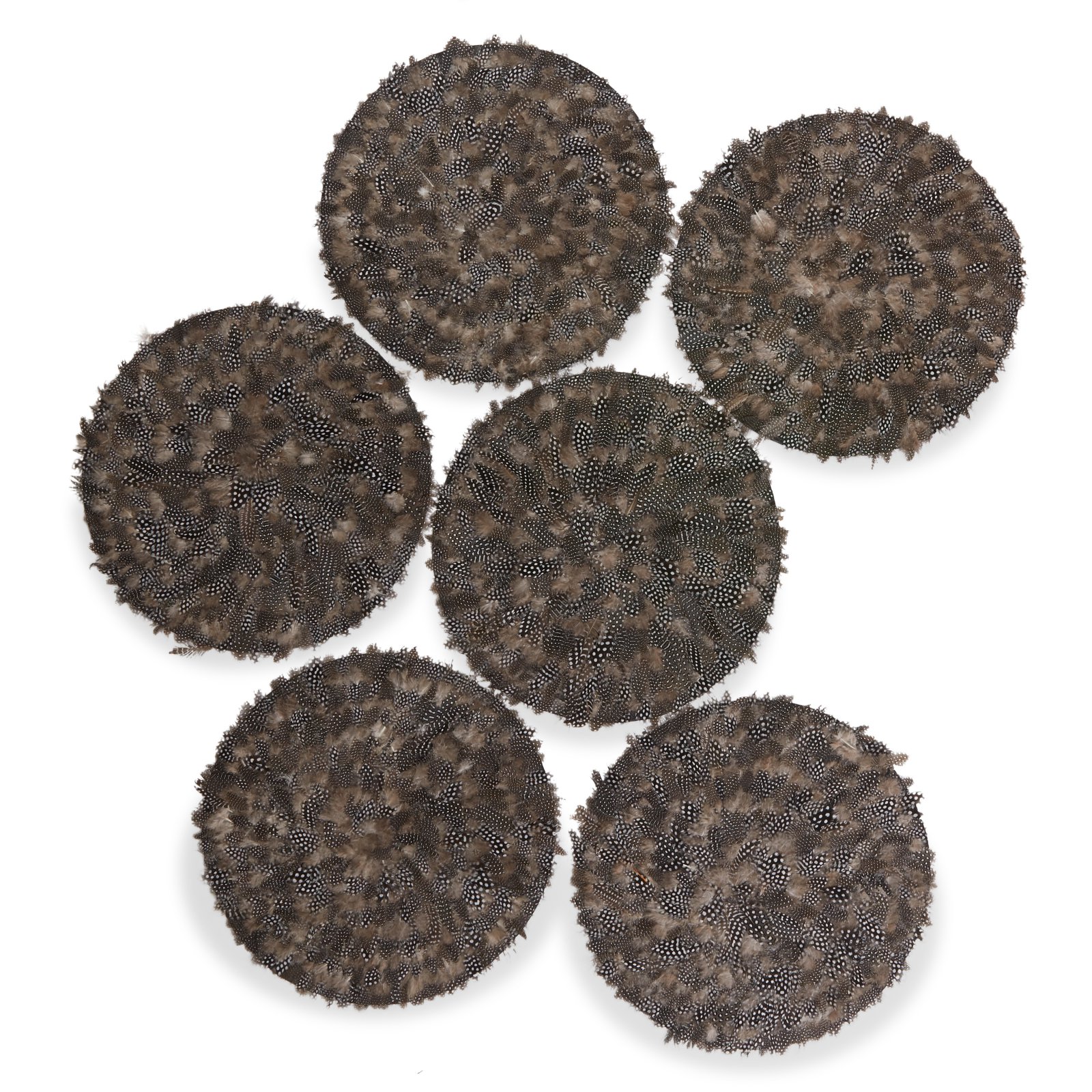 Passport Collection Guinea Fowl Feather Placemats Set of 6