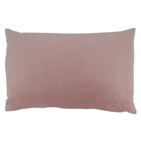 14 x 20 in. Pinsonic Velvet Poly-Fillied Throw Pillow, Blush