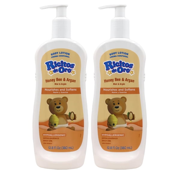 Loción Corporal para Bebé Ricitos de Oro Miel y Argán 2x380ml