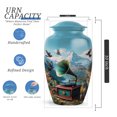 thumbnail image 2 of Gramophone Cremation Funeral Urns For Human Ashes - Blue Mini Urn For Ashes Set Of 4 - Adult Urns For Ash Adult Female Mother - 1 Large Decorative Urn For Dad, 10&3 Inch, 2 of 7