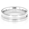 thumbnail image 2 of Mens Natural Diamond Wedding Band 14k Engagement Ring Comfort Fit (White Gold Size 8.5), 2 of 3