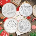 thumbnail image 4 of Kit de bordado YOUDRN, calcetín navideño de 20 cm, con forma de aro, 4 of 7