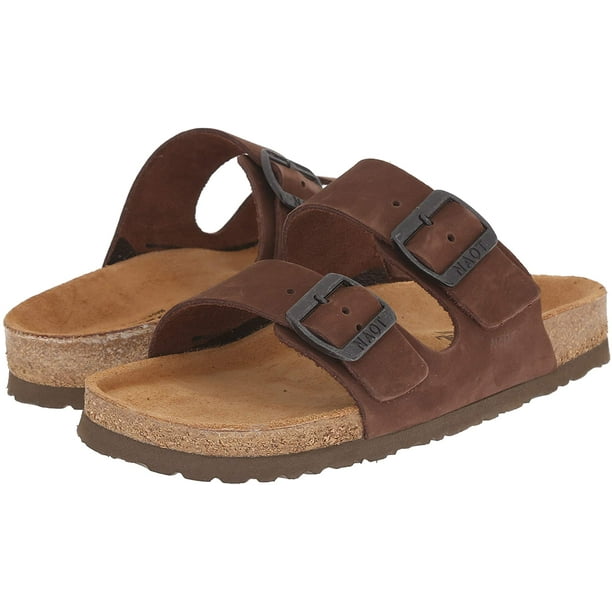 NAOT Women s Santa Barbara Sandals Brown Leather Latex Cork 40 M EU 9 9.5 M