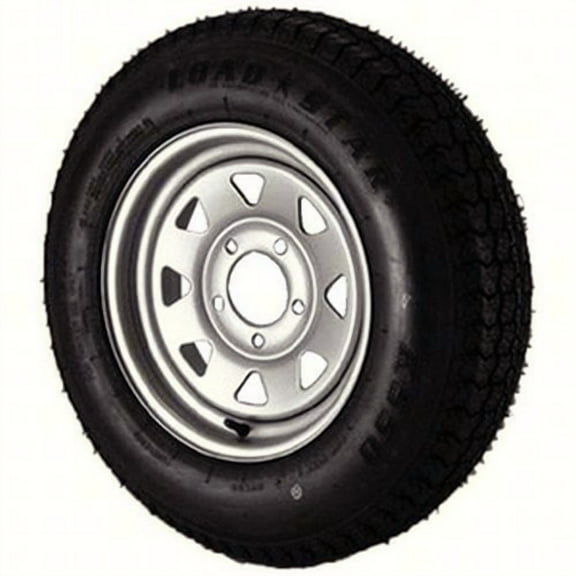 Americana Tire & Wheel 3S143 ST175-80D13 Load Star Bias Tire & Wheel Painted Silver Spoke Rim