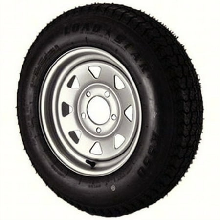 Americana Tire & Wheel 3S143 ST175-80D13 Load Star Bias Tire & Wheel Painted Silver Spoke Rim