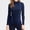 Navy, variant on Womens Summer Tops Zipper Yoga Long Sleeve Sportswear Fitness Running Slim Stand Collar Sweater Blouse Athletic Workout Activewear Shirt