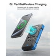 thumbnail image 4 of Cargador solar Power Bank Hicyzoe 49800 mAh con conexión inalámbrica azul, 4 of 7