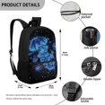 thumbnail image 5 of Uourmeti Blue Jellyfish Lightweight Backpack, 17 Inch Fashion School Backpack Student Bookbag for Students, 5 of 6