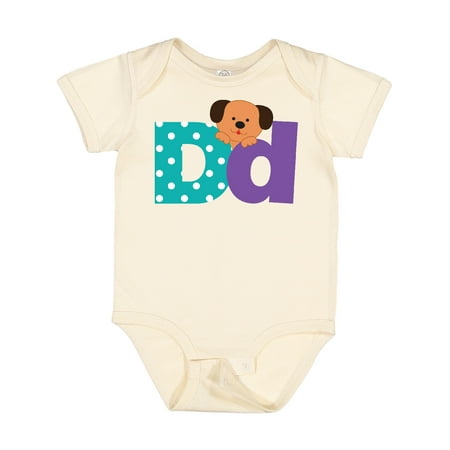 

Inktastic Alphabet Letter D Cute Dog Gift Baby Boy or Baby Girl Bodysuit