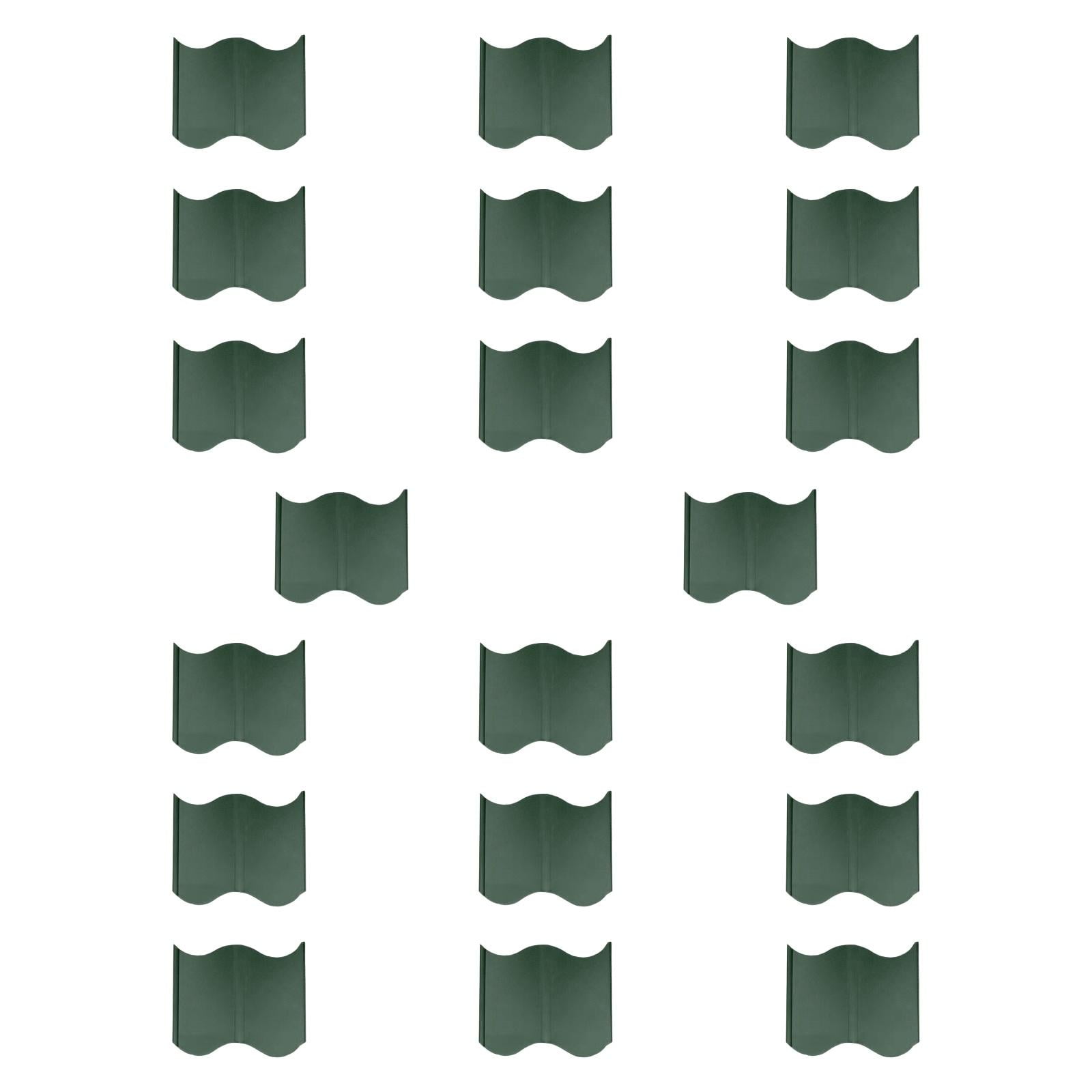 simhoa 20Pcs Garden Edging Border Garden Bed Edging DIY Landscaping Border Garden Fence Border for Flower Bed Garden Outdoor Walkway Green
