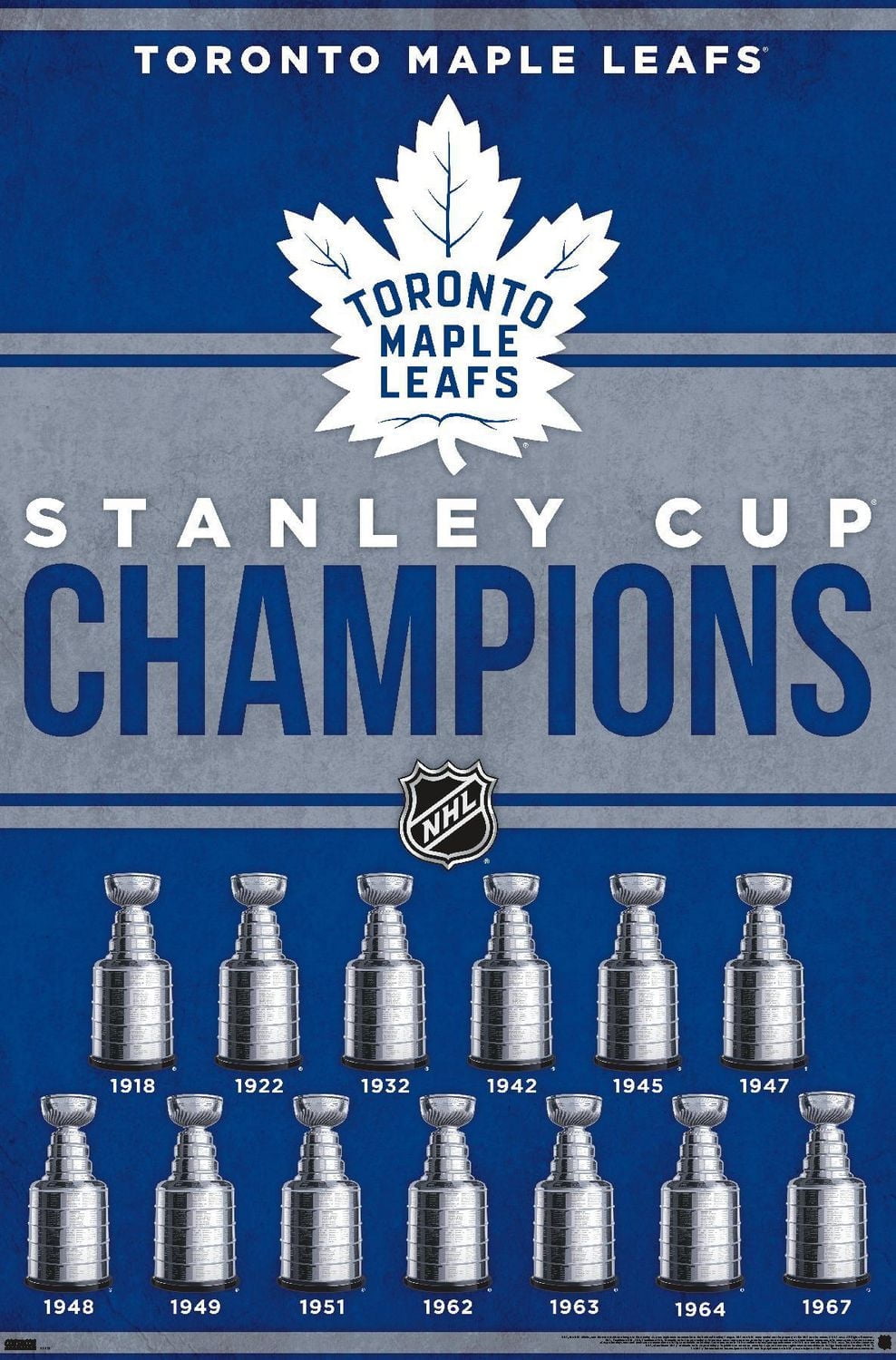 NHL Toronto Maple Leafs - Champions 23 Wall Poster, 22.375" x 34"
