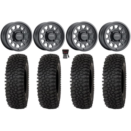 Method 414 15 Wheels Black +13mm 32 Roctane ST Tires Polaris RZR XP 1000 / PRO XP / Ranger XP 900/1000