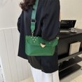 thumbnail image 3 of Bolso de mensajero para mujer, Bolso de hombro de PU con diamantes, Bolso cruzado de moda (verde), 3 of 7
