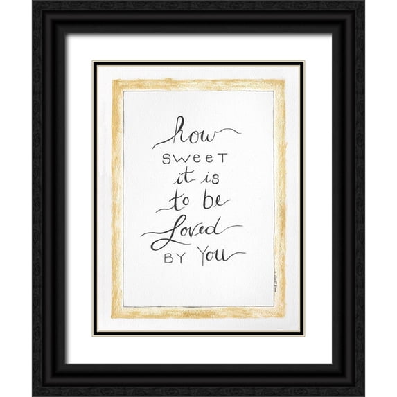 Shamp, Cindy 12x14 Black Ornate Wood Framed with Double Matting Museum Art Print Titled - How Sweet