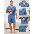 thumbnail image 6 of Men’s Cotton Pajamas Set - Button-Down Shirt & Pants with Pockets, Soft Breathable Sleepwear & Loungewear, Sizes S-2XL, 6 of 11
