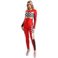 thumbnail image 2 of iiniim Race Car Driver Women Halloween Racer Car Jumper Bodysuits Jumpsuit Red M, 2 of 7