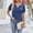 Navy, variant on Women's Fashion Casual Solid Color Women's V Neck Button Wooden Ear Edge Short Sleeved T Shirt Top Women Short Sleeve Tops Loose Fit Womens Top Apparel T Shirt Women Shirts Summer Tee Shirts Women