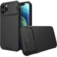 thumbnail image 1 of Phone Case for iPhone 11 Pro Case,Hard PC Back & Soft Bumper Hybrid Case with [Slide Camera Lens Protection] Anti-Scratch Shockproof Protective Case Slim for iPhone 11 Pro (Black, iPhone 15 Pro), 1 of 7