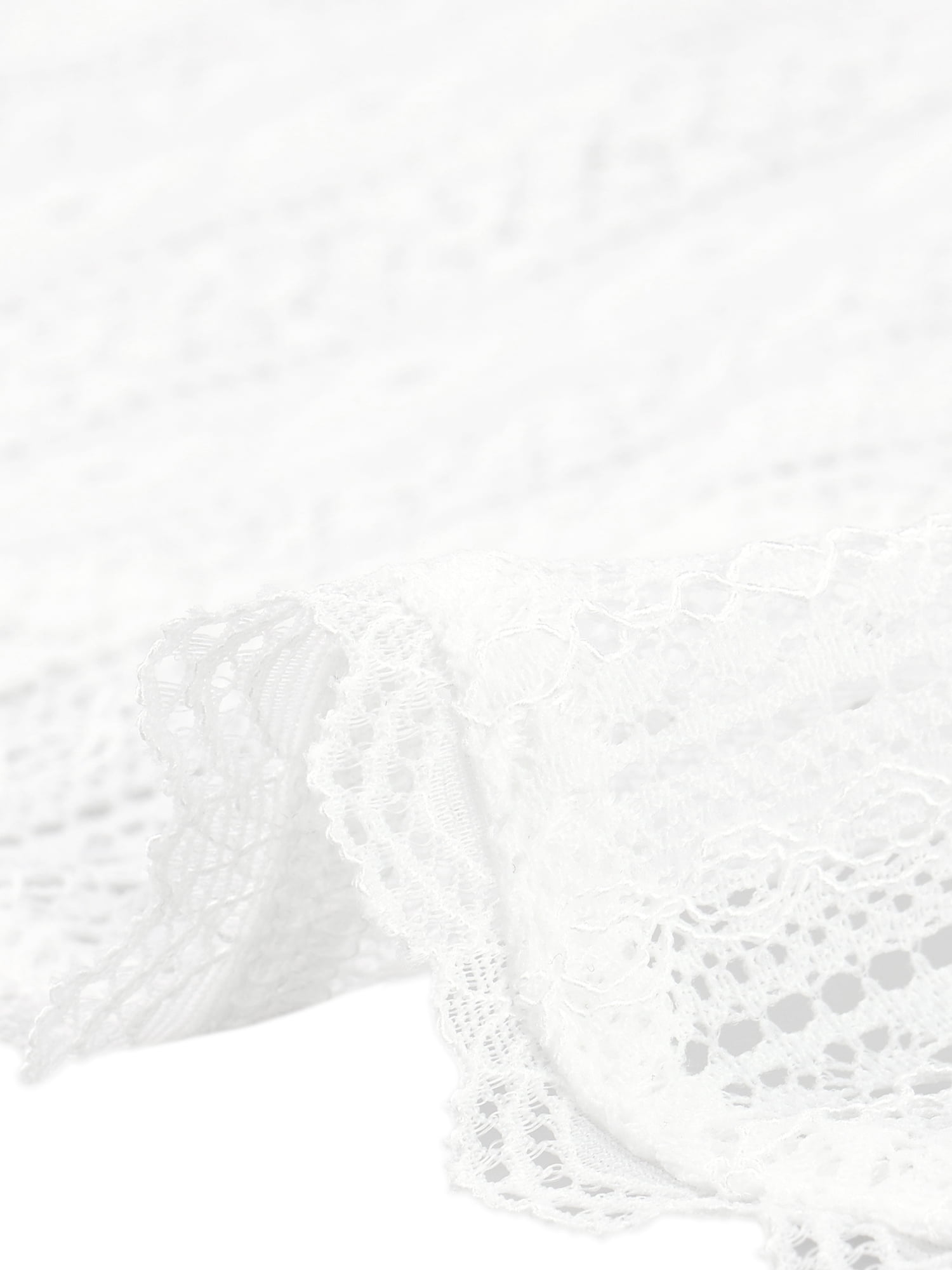 DARING DIVA Plus Size Lace Shrugs Sheer Short Sleeve Bolero Tops 3X White
