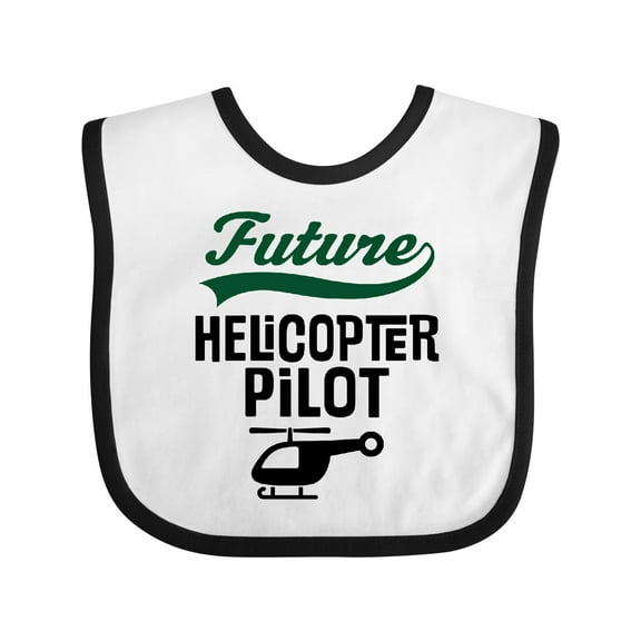 Inktastic Future Helicopter Pilot Boys or Girls Baby Bib