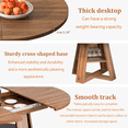 thumbnail image 6 of 43.3''-59'' Extendable Round Dining Table for 4-8, Mid Century Modern Wooden Round Table with Removable Leaves Space Saving, for Kitchen Living Room, 6 of 10