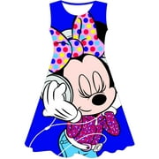 Été Minnie Mouse robes enfants vêtements filles tenues dessin animé mignon impression Disney série robe bébé vêtements une pièce jupes