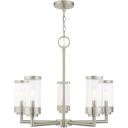 

Outdoor Pendant 5 Light Fixtures With Brushed Nickel Finish Stainless Steel Material Candelabra 21 300 Watts