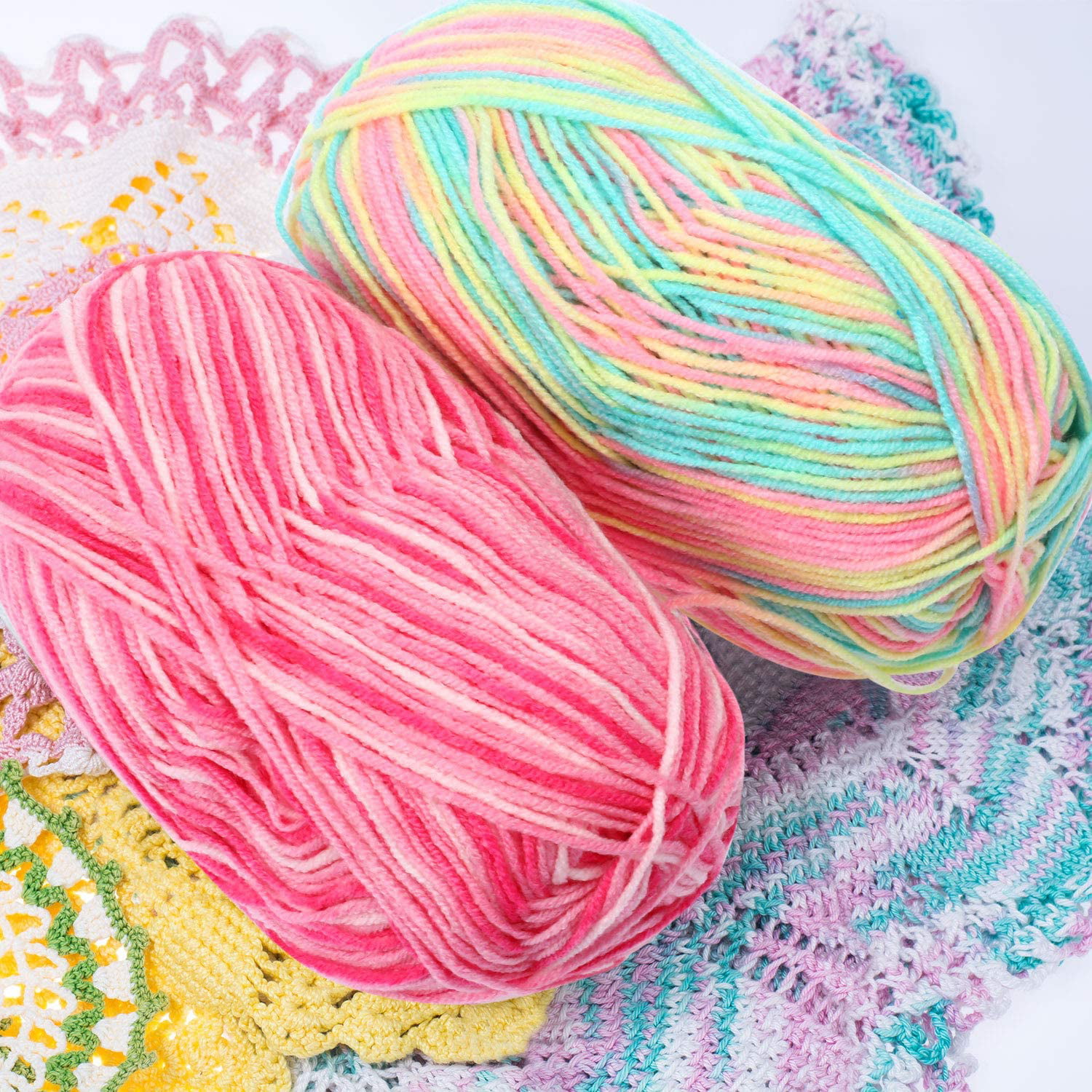  3x60g Purple Yarn for Crocheting and Knitting;3x66m