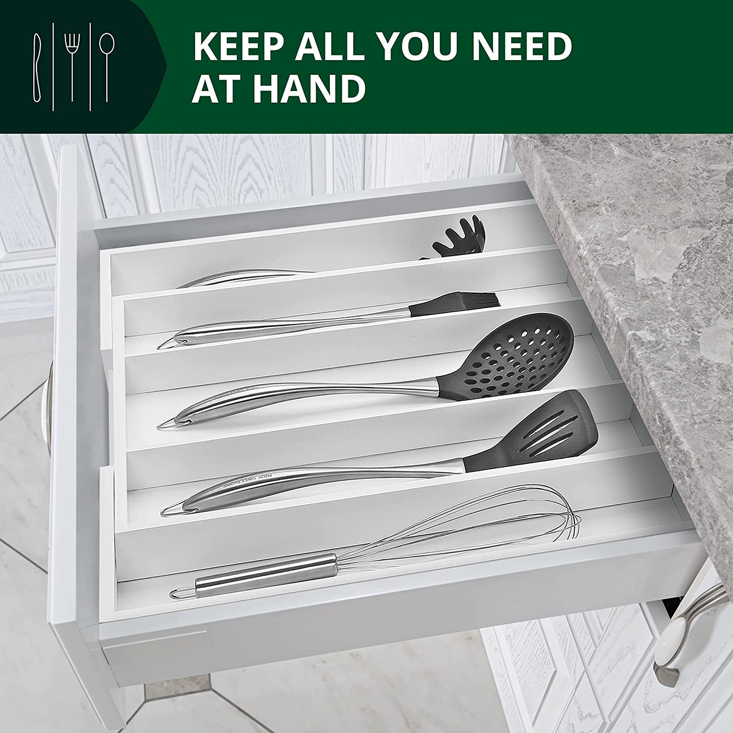 Royal Craft Wood Expandable Drawer Organizer for Kitchen - image 5 of 6
