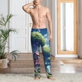 thumbnail image 2 of Susaid Fantasy Treehouse Planet Scene Print Mens Pajama Pants Set Sleep & Lounge Pants, PJ Bottoms with Pockets and Button Fly-Medium, 2 of 6