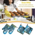 thumbnail image 5 of Daiia Cracked Earth Head Tree Pattern Oven Mitts and Pot Holders 4 pcs Set,High Heat Resistant 500 Degree Extra Thicken Long Kitchen Cotton Oven Glove, 5 of 6